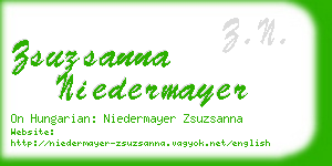 zsuzsanna niedermayer business card